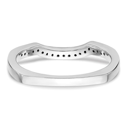 14K Weißgold Ehering mit natürlichen Diamanten
