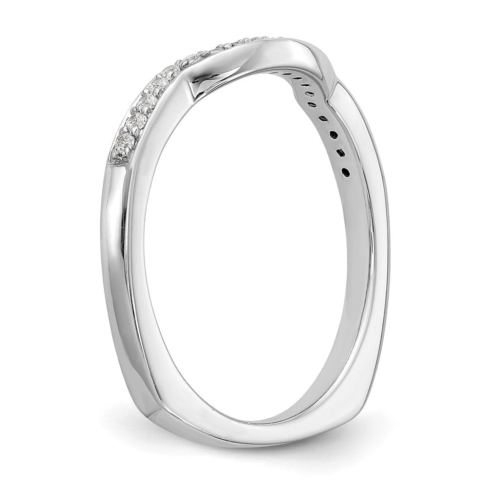 14K Weißgold Ehering mit natürlichen Diamanten