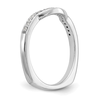 14K Weißgold Ehering mit natürlichen Diamanten