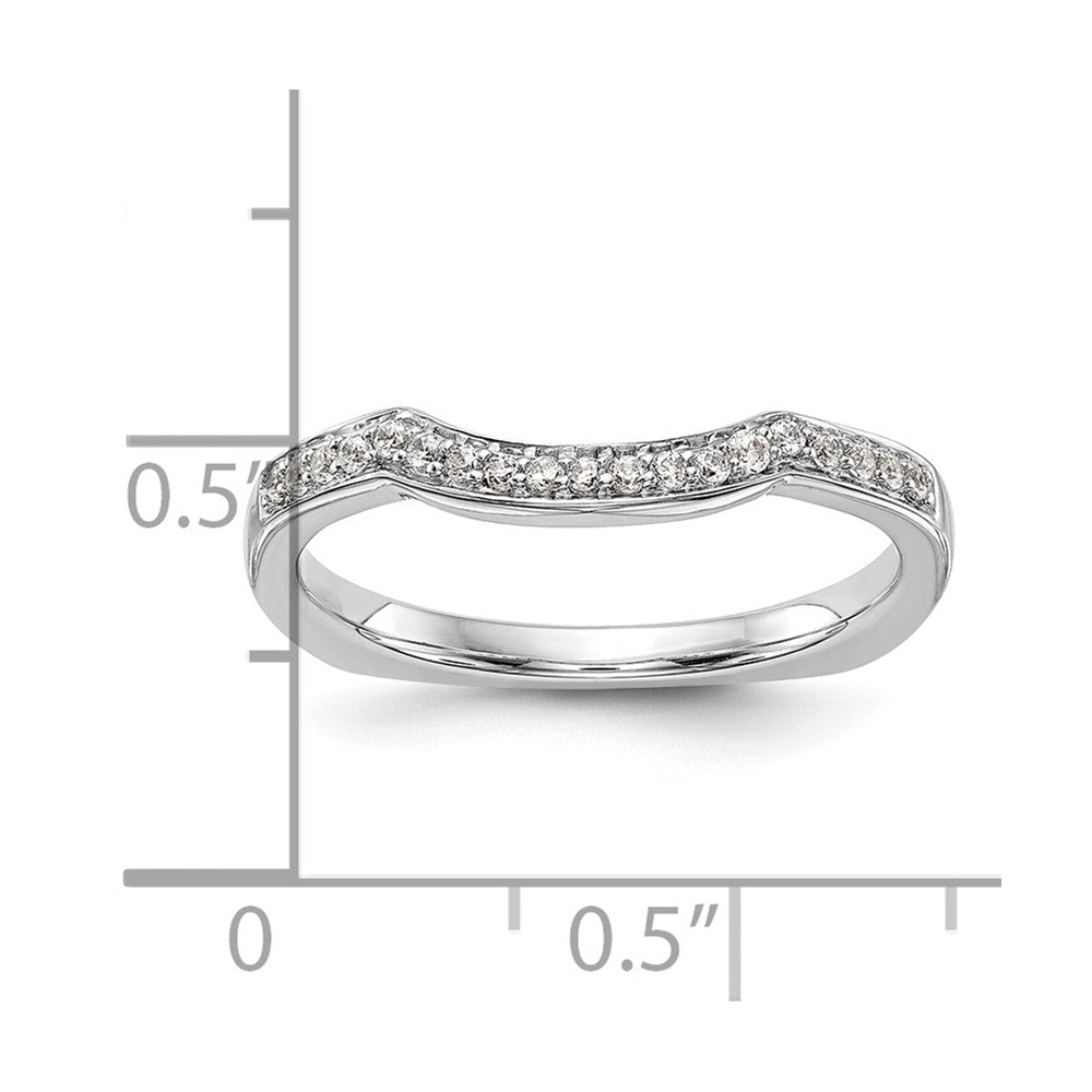 14K Weißgold Ehering mit natürlichen Diamanten