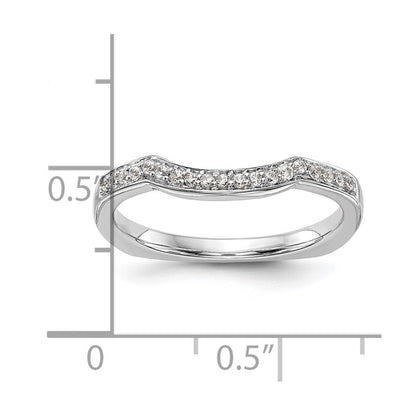 14K Weißgold Ehering mit natürlichen Diamanten