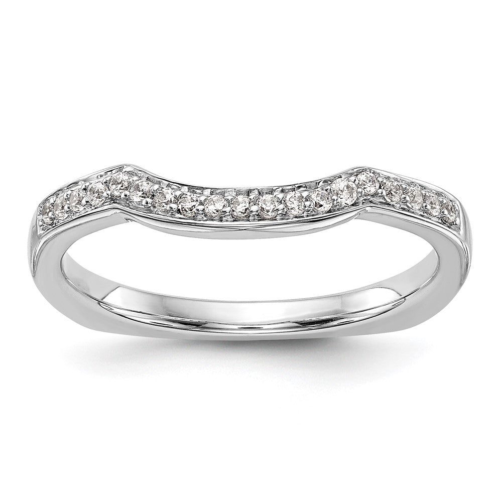 14K Weißgold Ehering mit natürlichen Diamanten