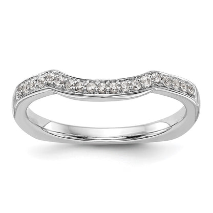 14K Weißgold Ehering mit natürlichen Diamanten