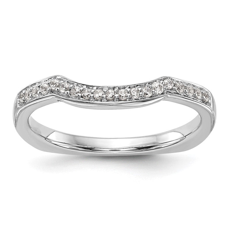 14K Weißgold Ehering mit natürlichen Diamanten