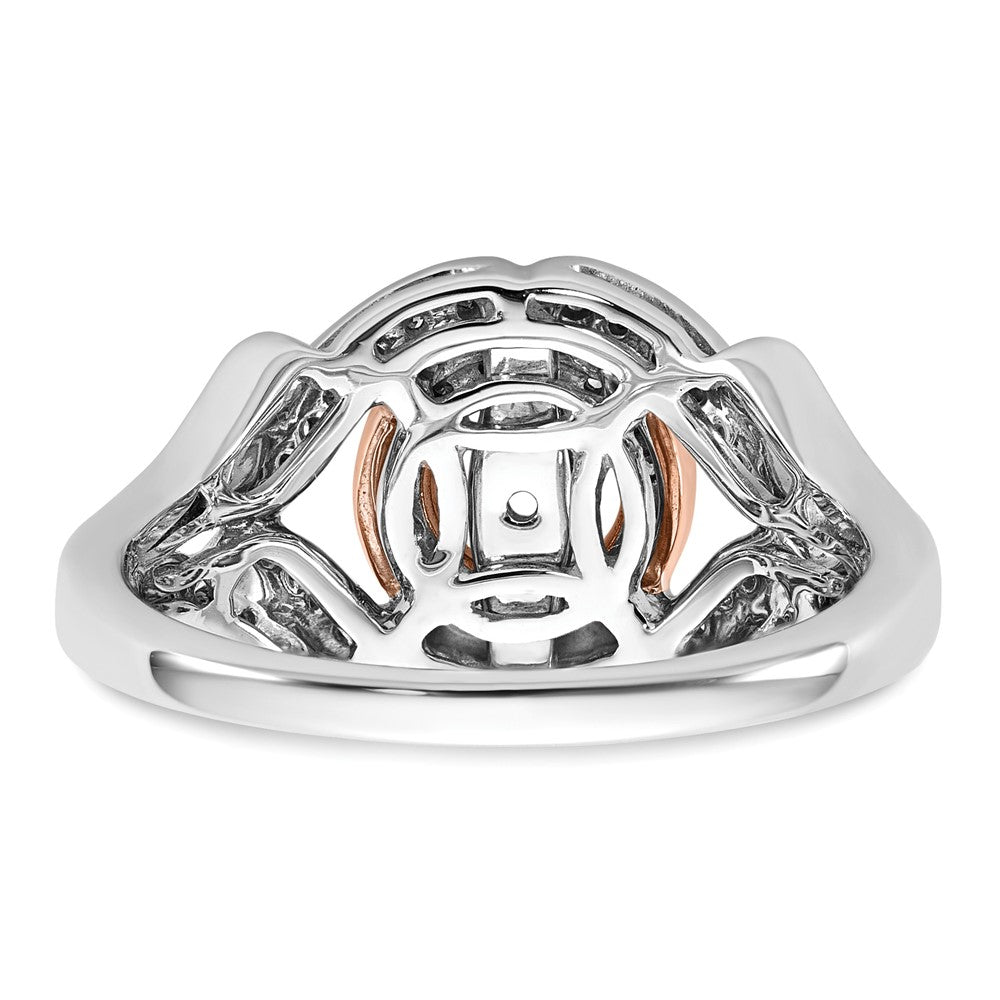 14K Weißgold Verlobungsring mit Halo und Diamant-Simulanten