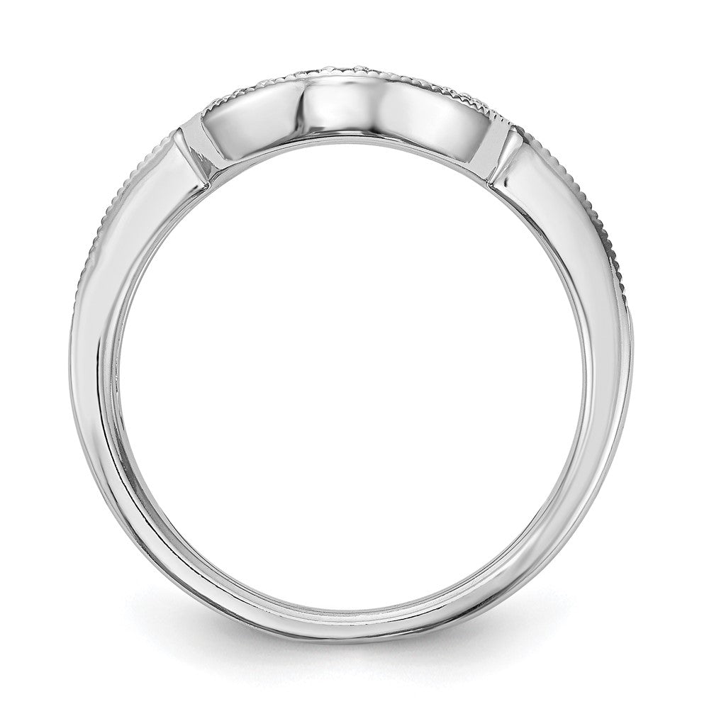 14K Weißgold Ehering mit natürlichen Diamanten