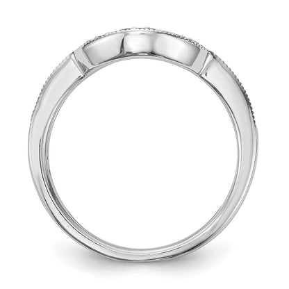 14K Weißgold Ehering mit natürlichen Diamanten