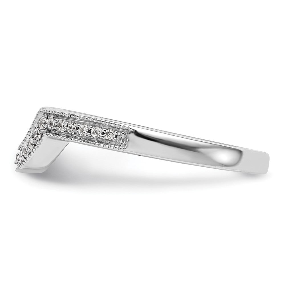 14K Weißgold Ehering mit natürlichen Diamanten