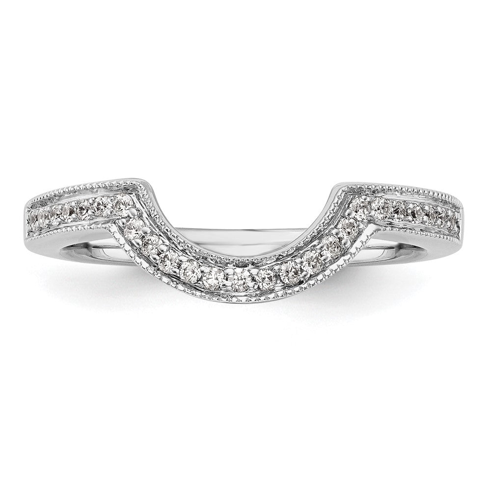 14K Weißgold Ehering mit natürlichen Diamanten