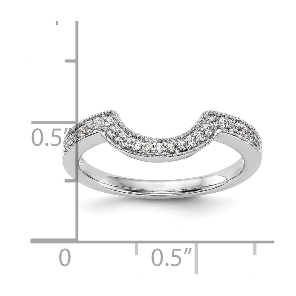 14K Weißgold Ehering mit natürlichen Diamanten