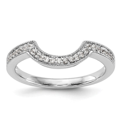 14K Weißgold Ehering mit natürlichen Diamanten