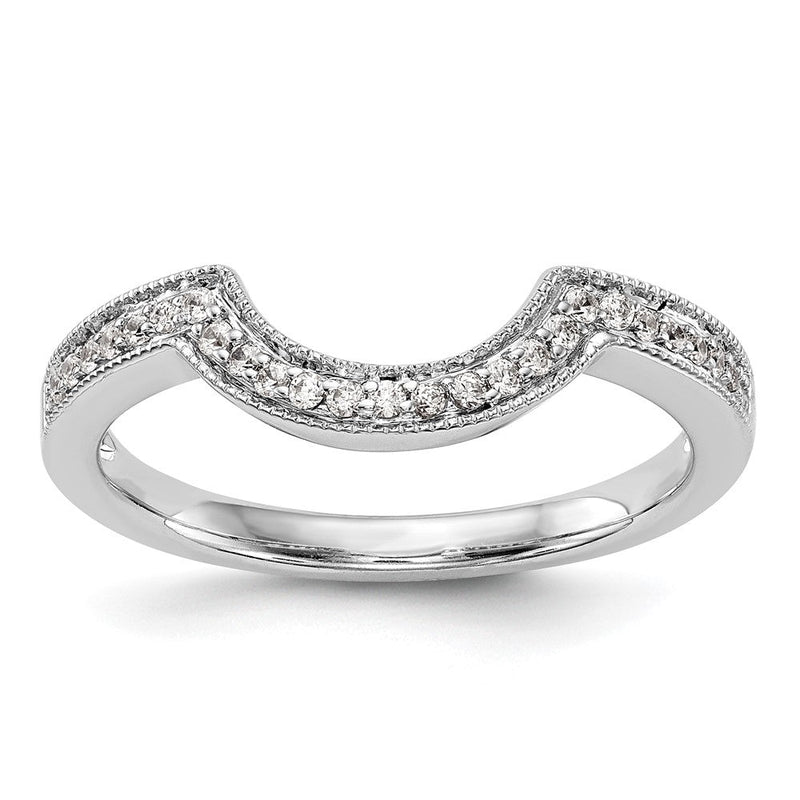 14K Weißgold Ehering mit natürlichen Diamanten