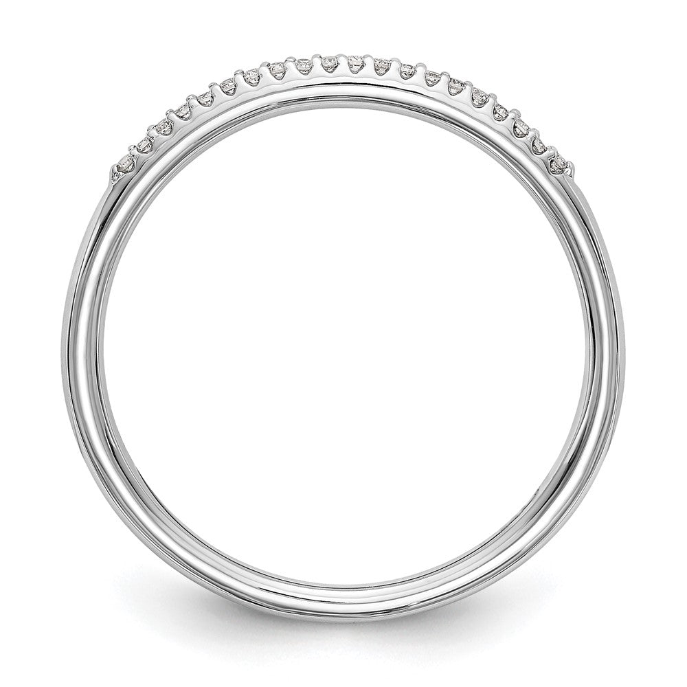 14K Weißgold Ehering mit natürlichen Diamanten