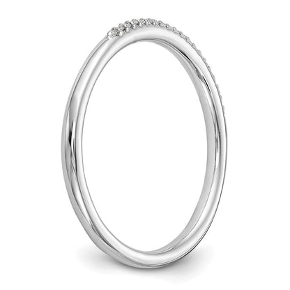 14K Weißgold Ehering mit natürlichen Diamanten