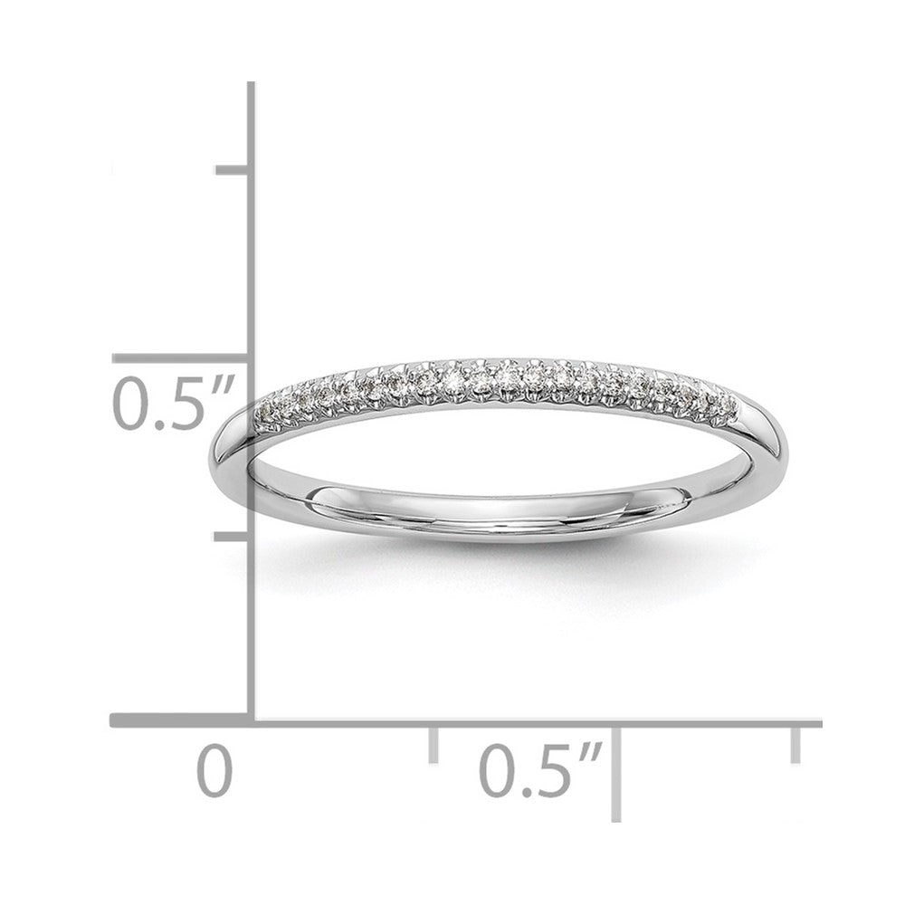 14K Weißgold Ehering mit natürlichen Diamanten