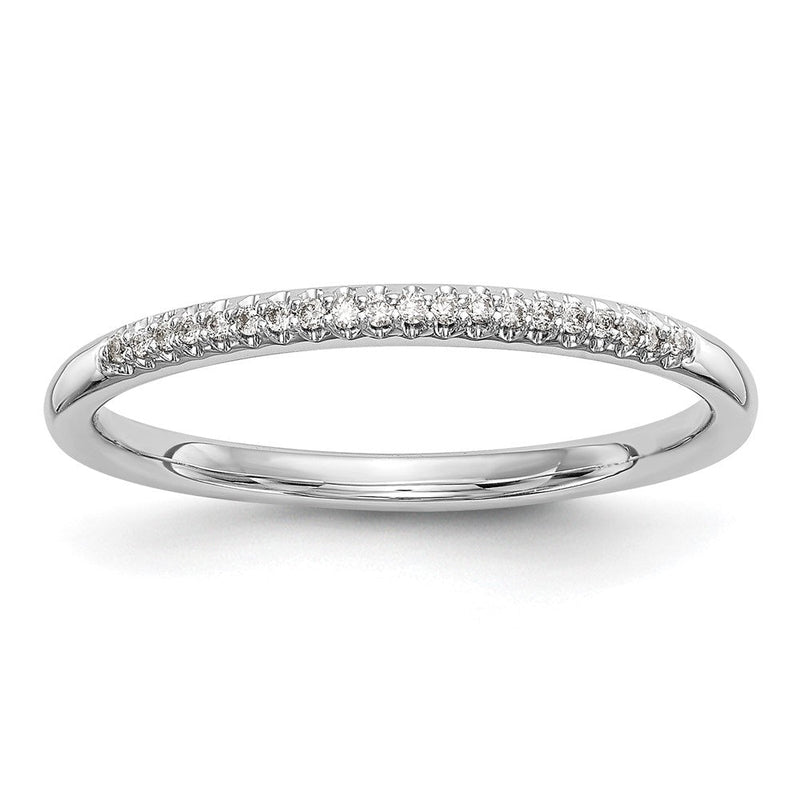 14K Weißgold Ehering mit natürlichen Diamanten