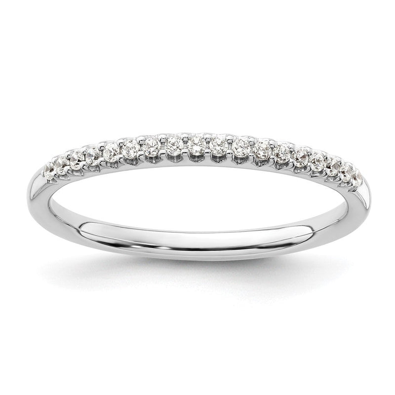Ehering aus 14K Weißgold mit natürlichen Diamanten