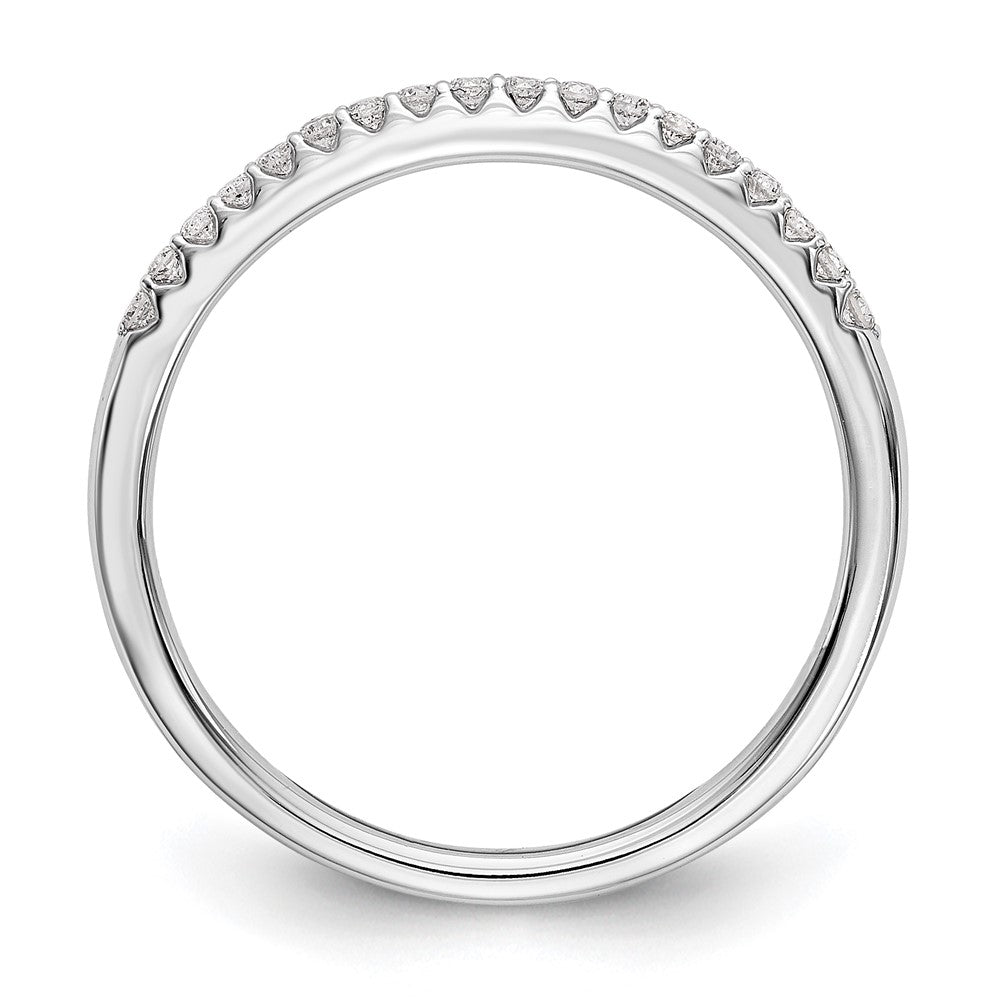 14K Weißgold Ehering mit natürlichen Diamanten