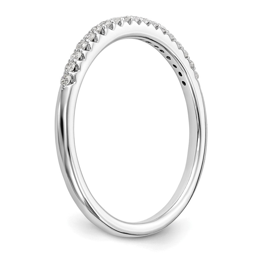 14K Weißgold Ehering mit natürlichen Diamanten