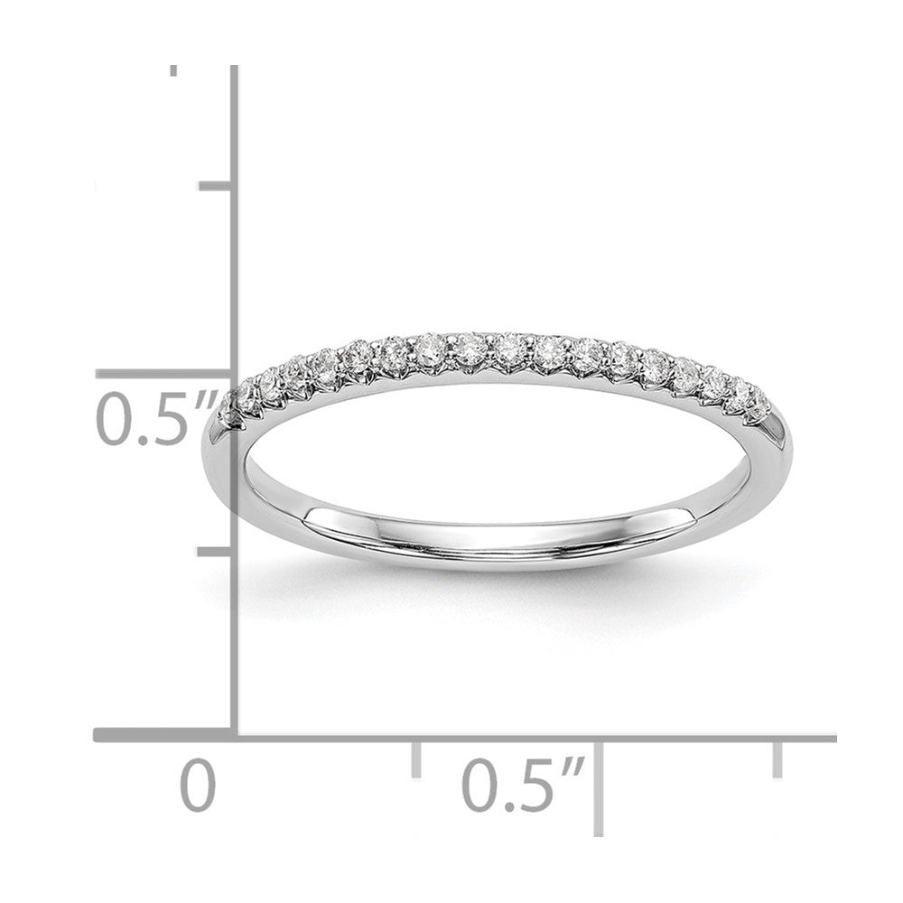 14K Weißgold Ehering mit natürlichen Diamanten
