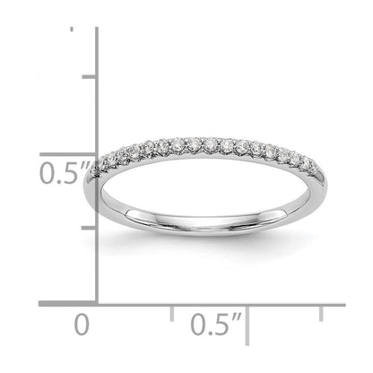 14K Weißgold Ehering mit natürlichen Diamanten