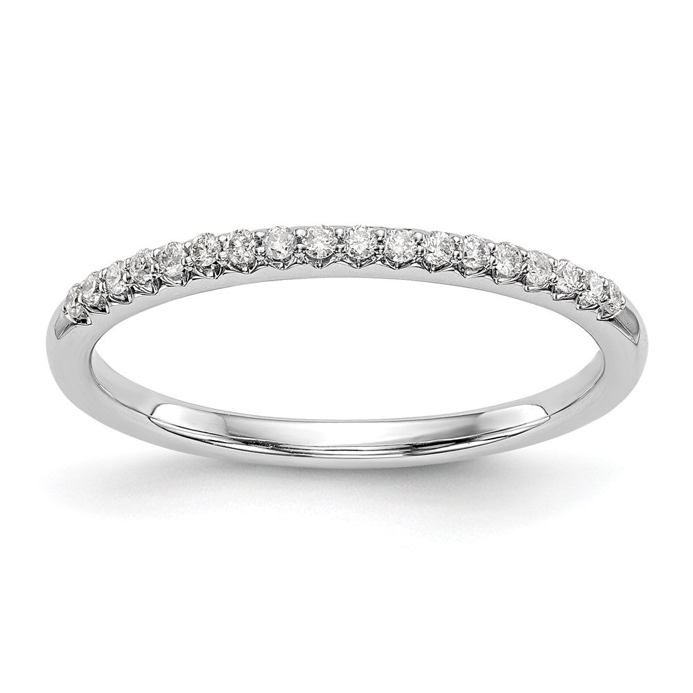 14K Weißgold Ehering mit natürlichen Diamanten