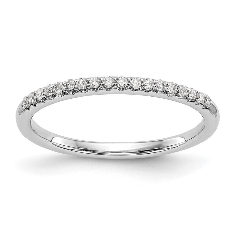 14K Weißgold Ehering mit natürlichen Diamanten