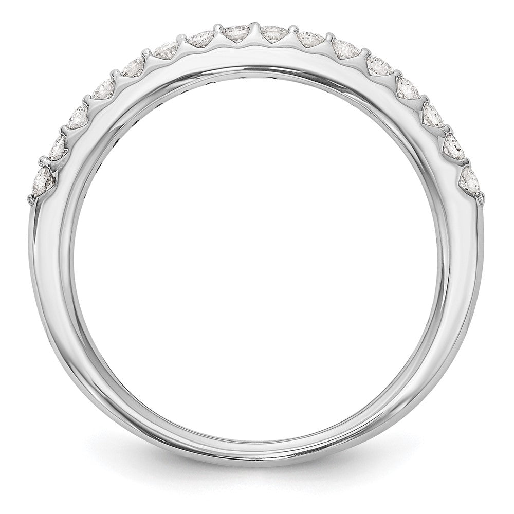 Trauring aus 14K Weißgold mit natürlichen Diamanten