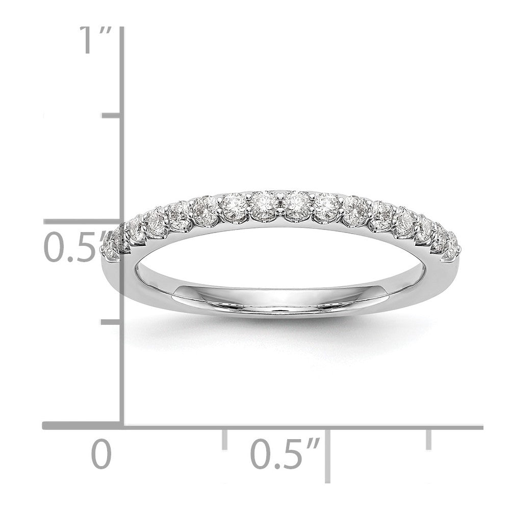 Trauring aus 14K Weißgold mit natürlichen Diamanten