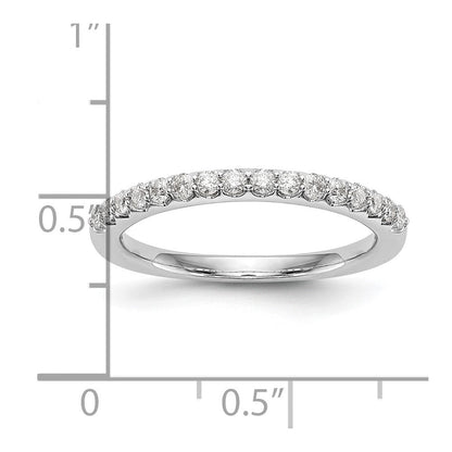 Trauring aus 14K Weißgold mit natürlichen Diamanten