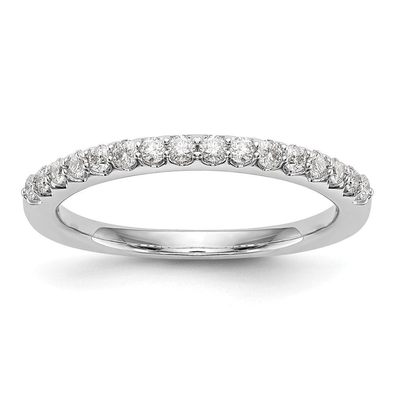 Trauring aus 14K Weißgold mit natürlichen Diamanten