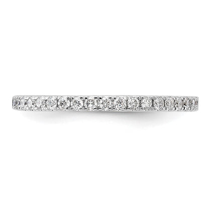 14K Weißgold Eherings-Ring mit 0,2 ct. laborgezüchteten Diamanten, VS/SI+ G+