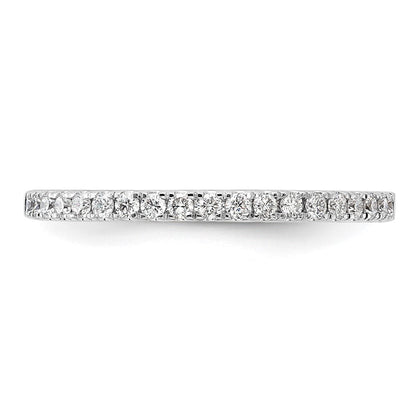14K Weißgold Ehering mit natürlichen Diamanten