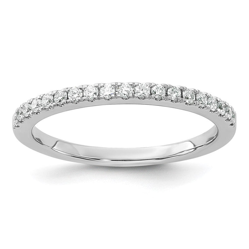 14K Weißgold Ehering mit natürlichen Diamanten