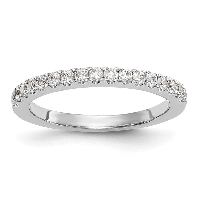 14K Weißgold Damen-Trauring mit natürlichen Diamanten, 0,34 ct. Gesamtgewicht