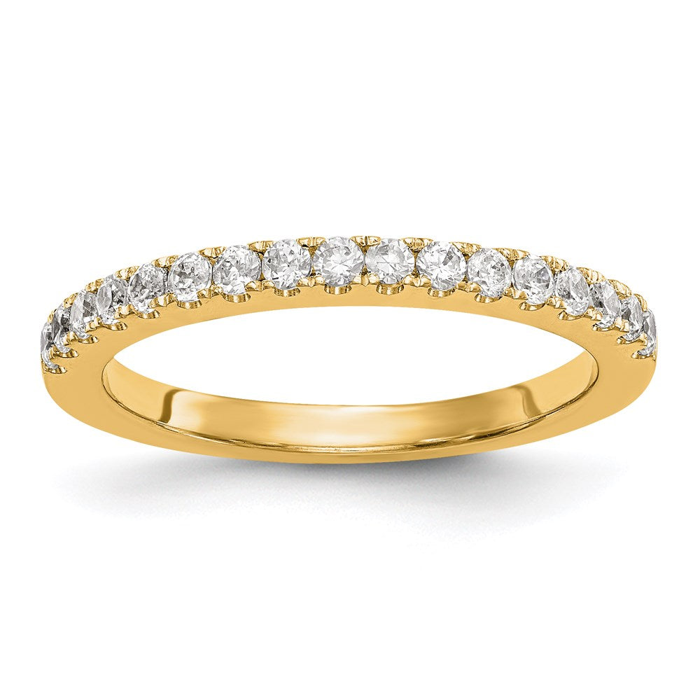 14K Gelbgold Ehering mit echten Diamanten
