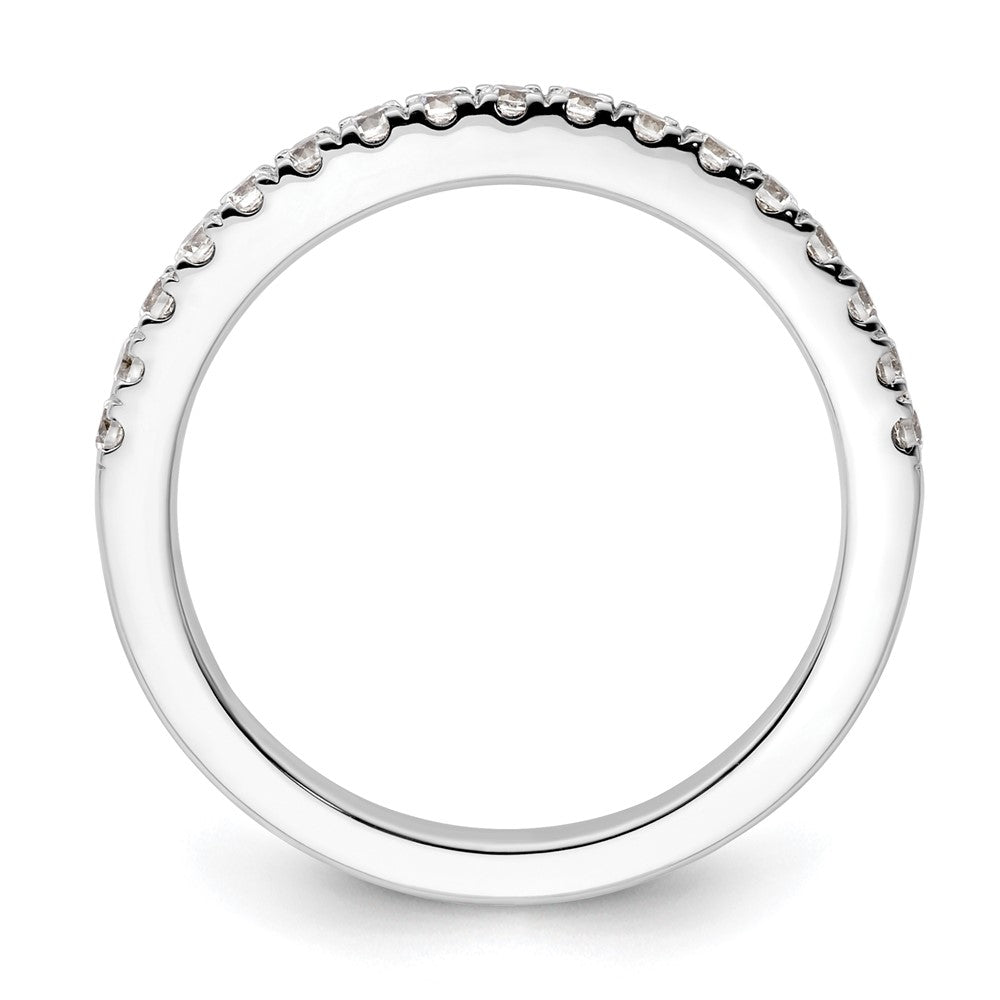 14K Weißgold Ehering mit natürlichen Diamanten