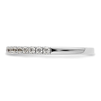 14K Weißgold Ehering mit natürlichen Diamanten