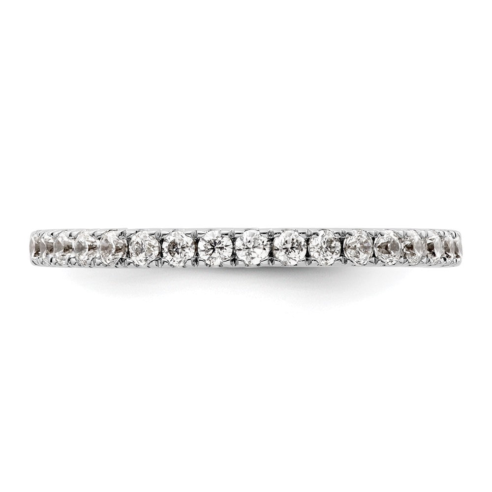14K Weißgold Ehering mit natürlichen Diamanten