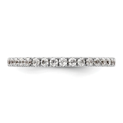 14K Weißgold Ehering mit natürlichen Diamanten