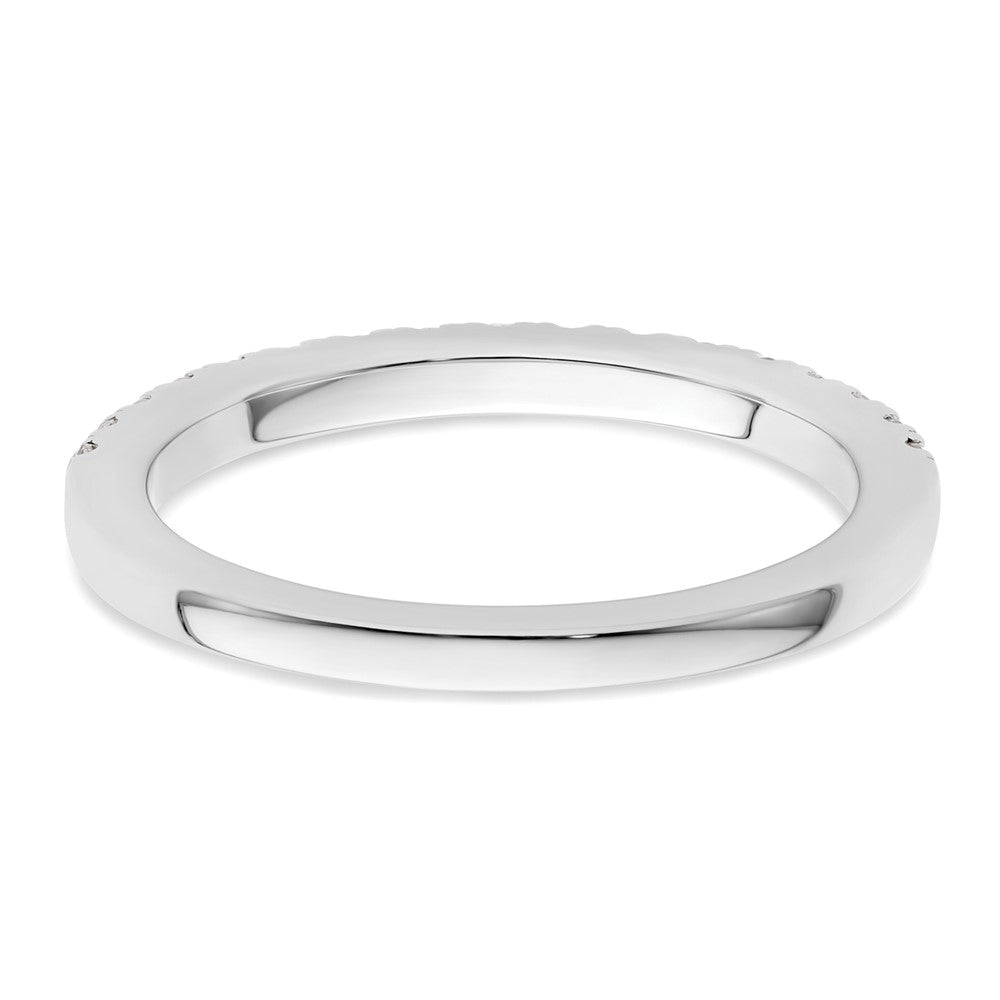 14K Weißgold Ehering mit natürlichen Diamanten