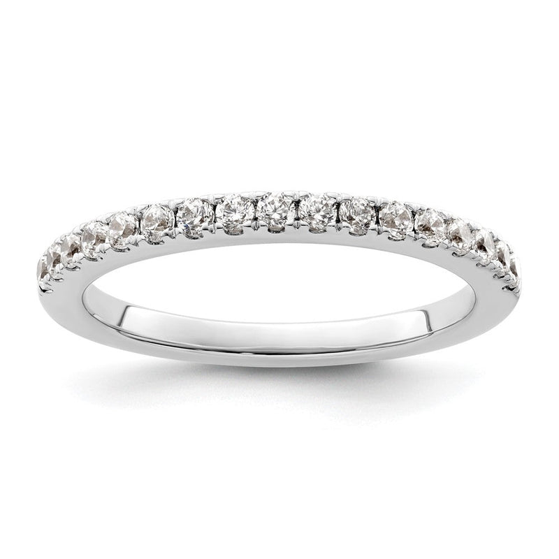 14K Weißgold Ehering mit natürlichen Diamanten