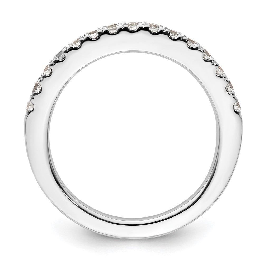 14K Weißgold Ehering mit 0,5 ct. im Labor gezüchteten Diamanten, VS/SI+ G+, komplett