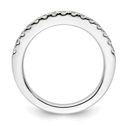 14K Weißgold Ehering mit 0,5 ct. im Labor gezüchteten Diamanten, VS/SI+ G+, komplett