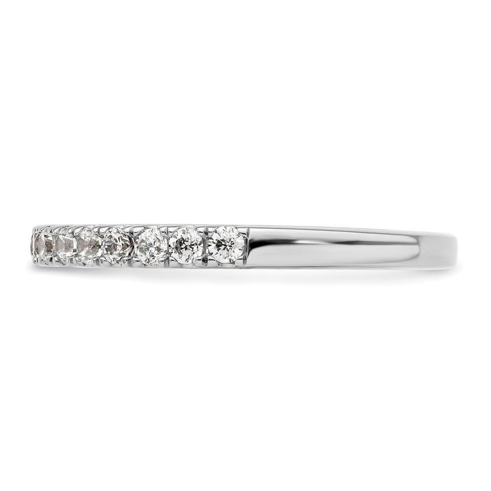 14K Weißgold Ehering mit 0,5 ct. im Labor gezüchteten Diamanten, VS/SI+ G+, komplett