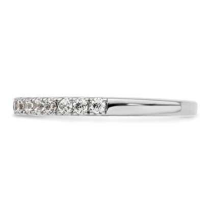 14K Weißgold Ehering mit 0,5 ct. im Labor gezüchteten Diamanten, VS/SI+ G+, komplett
