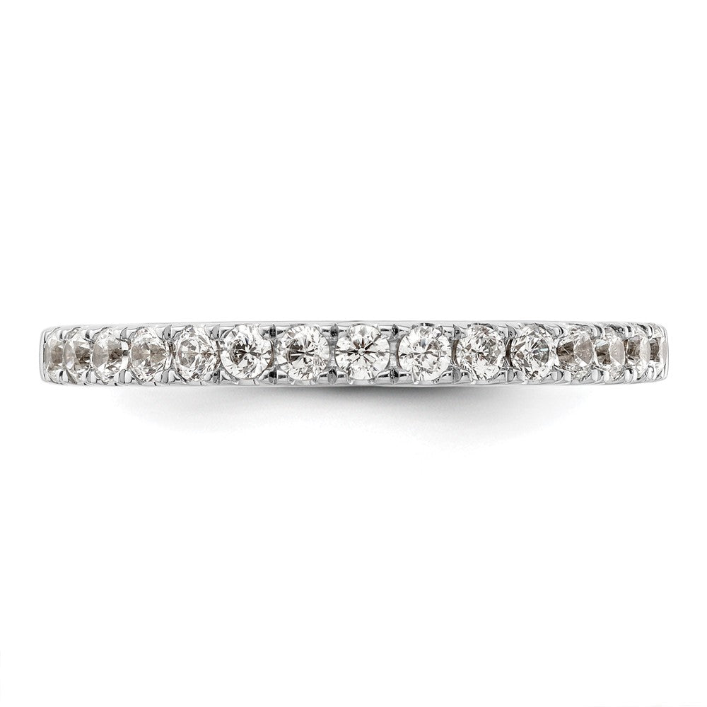 14K Weißgold Ehering mit 0,5 ct. im Labor gezüchteten Diamanten, VS/SI+ G+, komplett