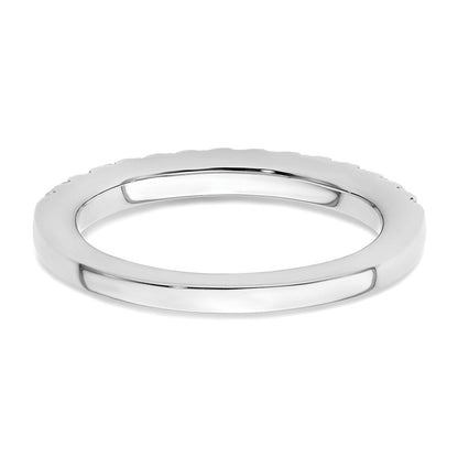 14K Weißgold Ehering mit 0,5 ct. im Labor gezüchteten Diamanten, VS/SI+ G+, komplett