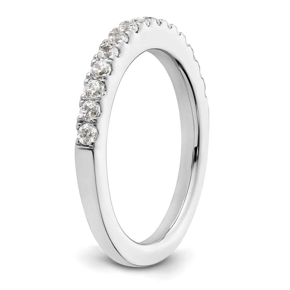 14K Weißgold Ehering mit 0,5 ct. im Labor gezüchteten Diamanten, VS/SI+ G+, komplett