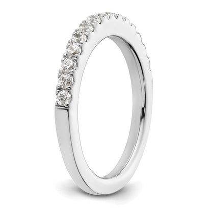 14K Weißgold Ehering mit 0,5 ct. im Labor gezüchteten Diamanten, VS/SI+ G+, komplett